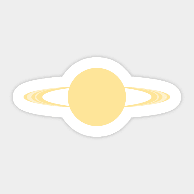 Saturn in Gold Sticker by AurumBrand